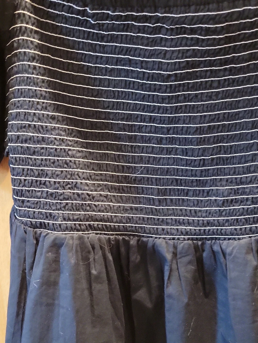 Old Navy Black Smocked Off-Shoulder Peplum Top